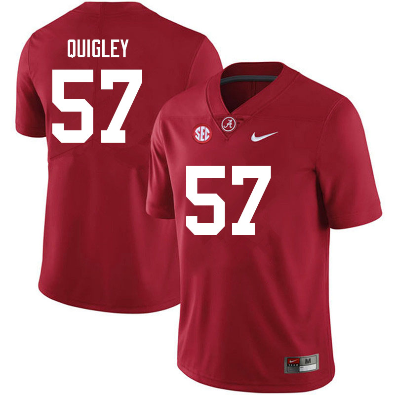 Alabama Crimson Tide Men's Chase Quigley #57 Crimson NCAA Nike Authentic Stitched 2021 College Football Jersey UB16P64AH